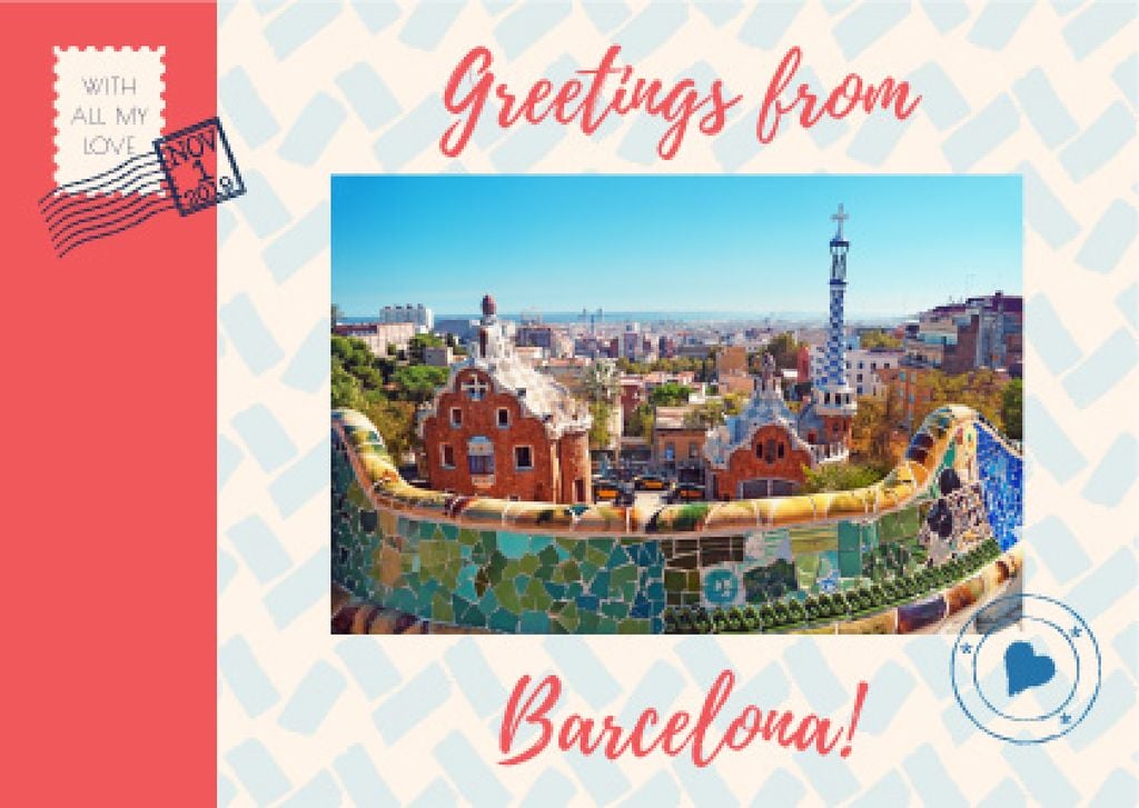 Barcelona Tour Offer with City View — ein Design erstellen Barcelona Tour Offer with City View — ein Design erstellen