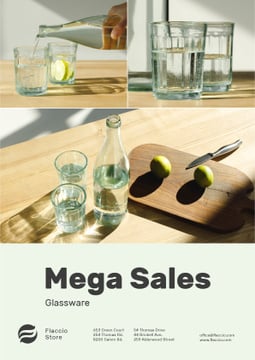Kitchenware Sale Jar and Glasses with Water
