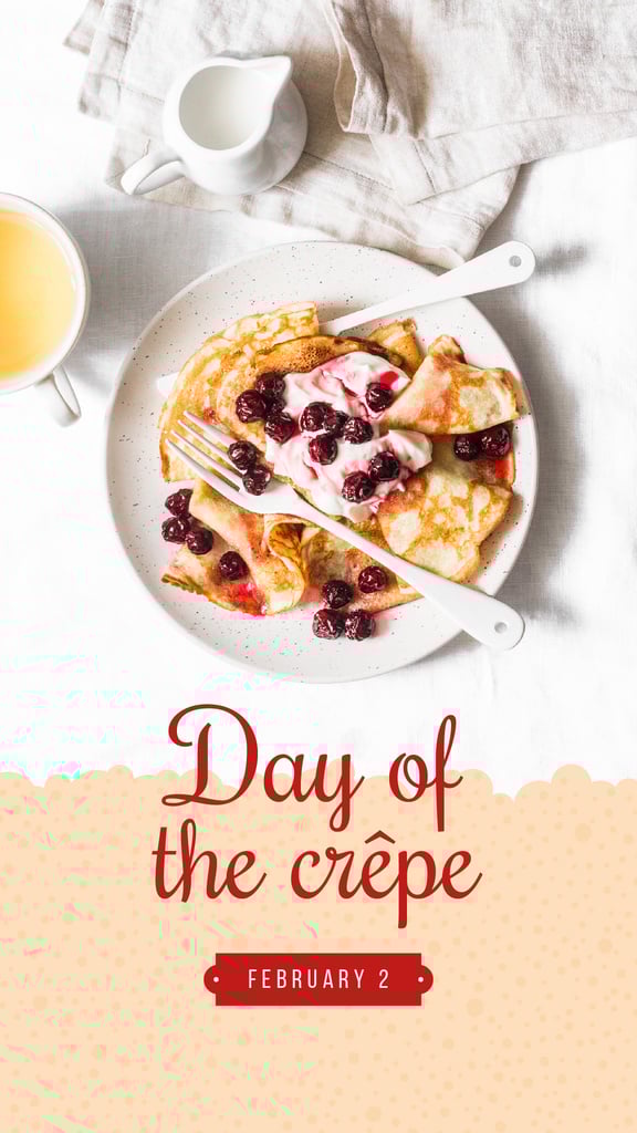 Baked crepes with berries — ein Design erstellen Baked crepes with berries — ein Design erstellen