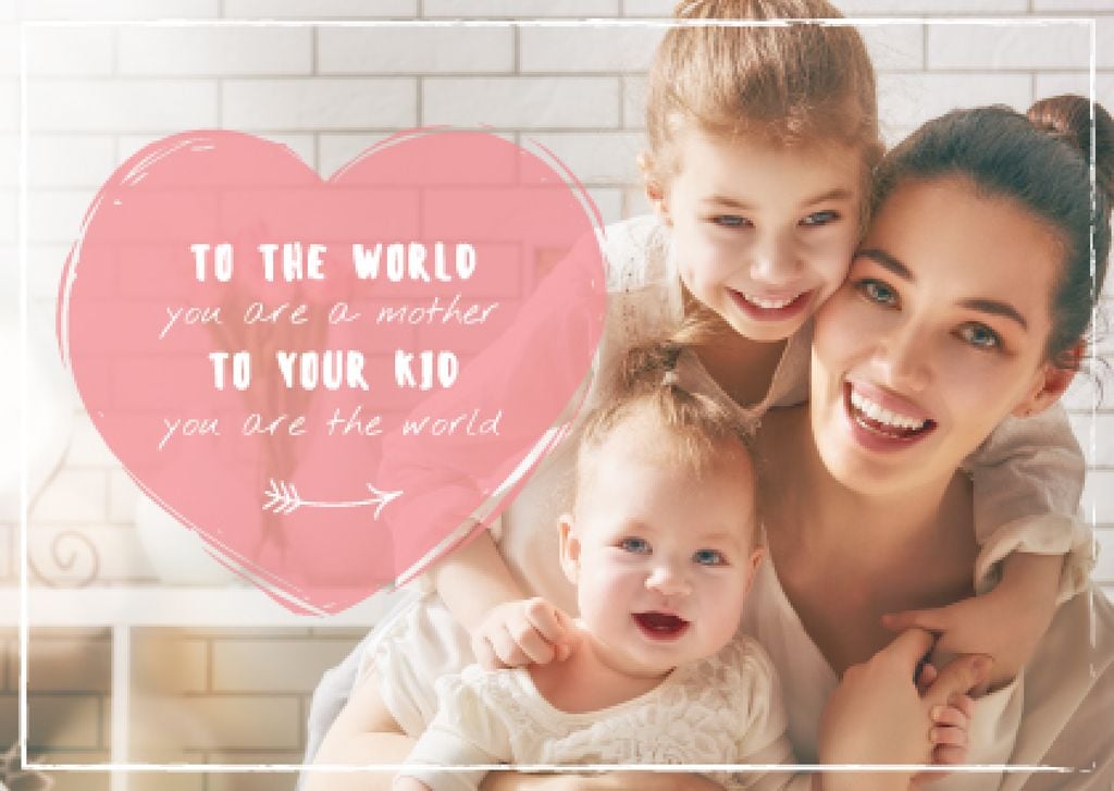 Mother with kids on Mother's Day — Создать дизайн Mother with kids on Mother's Day — Создать дизайн