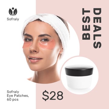 Beauty Routine Ad Woman Applying Patches