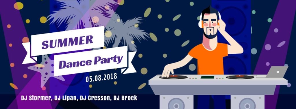 DJ playing music at party — Создать дизайн DJ playing music at party — Создать дизайн