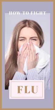 Woman suffering from flu