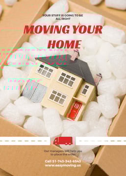 Home Moving Service Ad House Model in Box