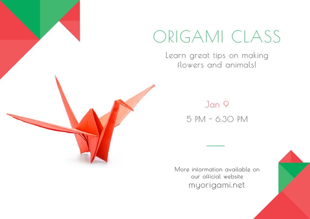 Origami class poster — Создать дизайн Origami class poster — Создать дизайн