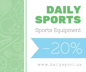 Sports equipment sale on sport icons pattern