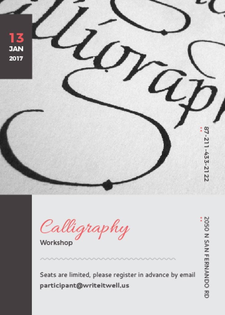Calligraphy Workshop Announcement Decorative Letters — Create a Design Calligraphy Workshop Announcement Decorative Letters — Create a Design