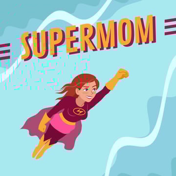 Superwoman Flying in the Sky