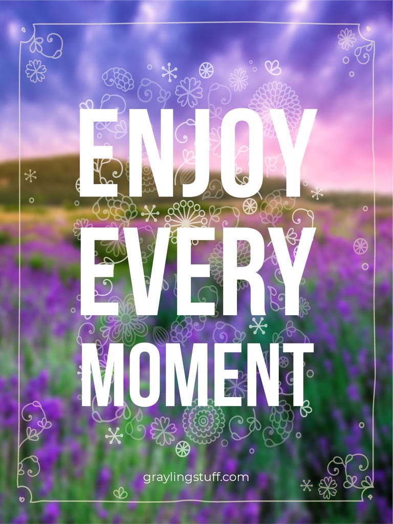 Inspiration Quote in Purple Flowers Field | Poster Template — Создать дизайн Inspiration Quote in Purple Flowers Field | Poster Template — Создать дизайн