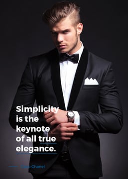 Elegance Quote Businessman Wearing Suit