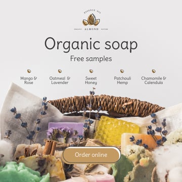 Natural Handmade Soap Shop Ad