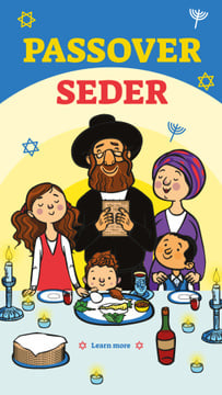 Family at Passover dinner