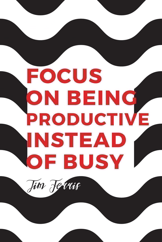 Productivity Quote on Waves in Black and White — ein Design erstellen Productivity Quote on Waves in Black and White — ein Design erstellen