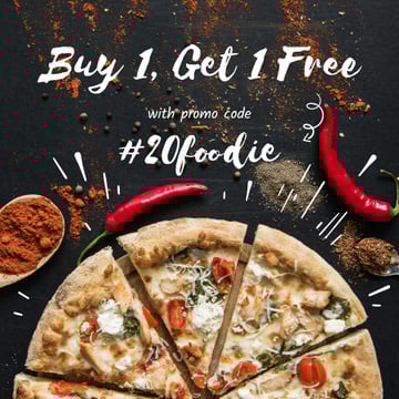 Pizza Special Offer with Red Pepper