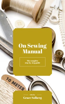 Sewing Manual Tools and Threads in White