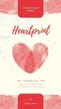 Valentines Heart made by fingerprints