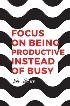 Productivity Quote on Waves in Black and White