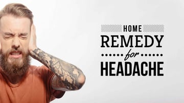 Headache Remedy Ad Man Suffering from Pain | Youtube Channel Art