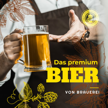 Oktoberfest Offer Beer in Glass Mug