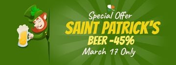 Saint Patrick's leprechaun with beer