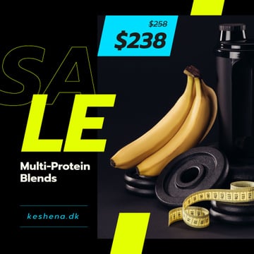 Sports Nutrition Offer Bananas and Weights