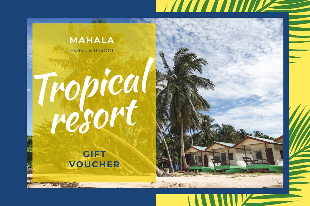 Tropical Resort with Huts and Palms - Vytvořte návrh Tropical Resort with Huts and Palms - Vytvořte návrh