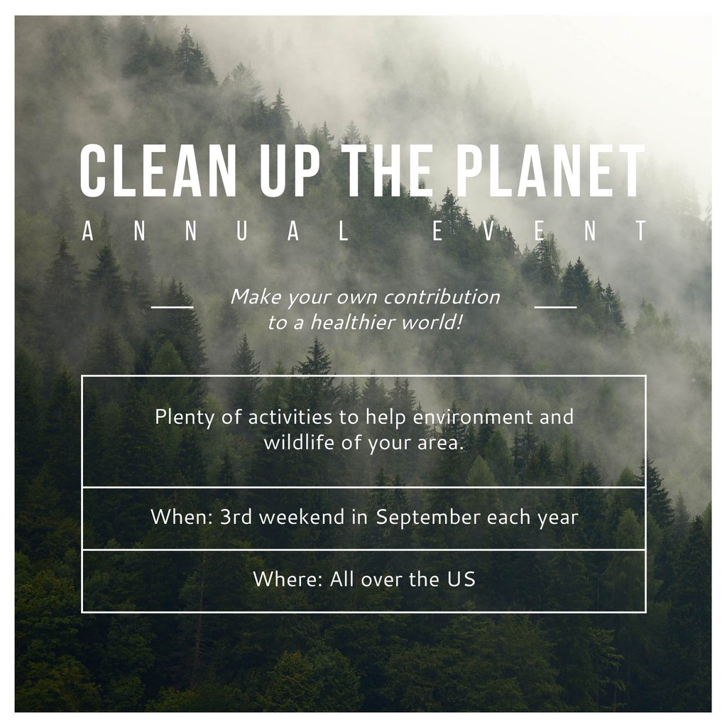 Clean up the Planet Annual event — Crea un design Clean up the Planet Annual event — Crea un design