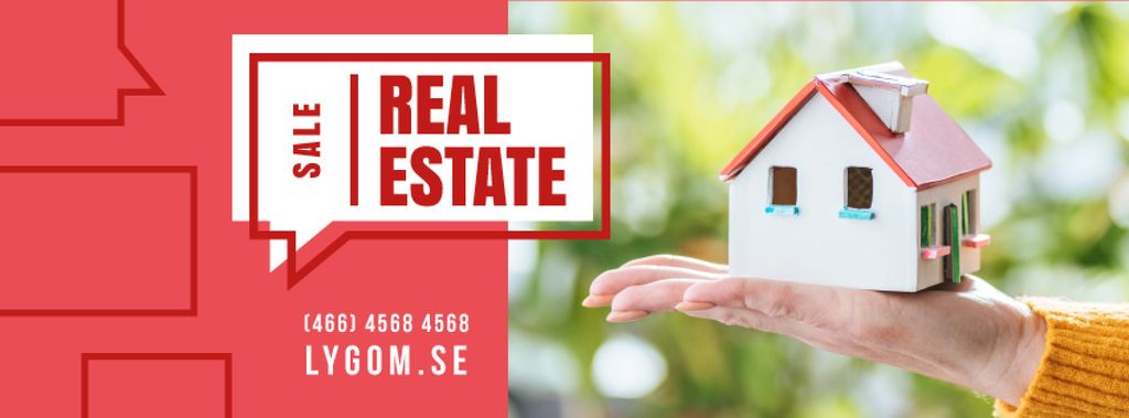 Real Estate Ad with Hand Holding House Model — Create a Design Real Estate Ad with Hand Holding House Model — Create a Design