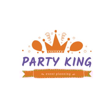 Event Agency with Balloons and Confetti in Orange