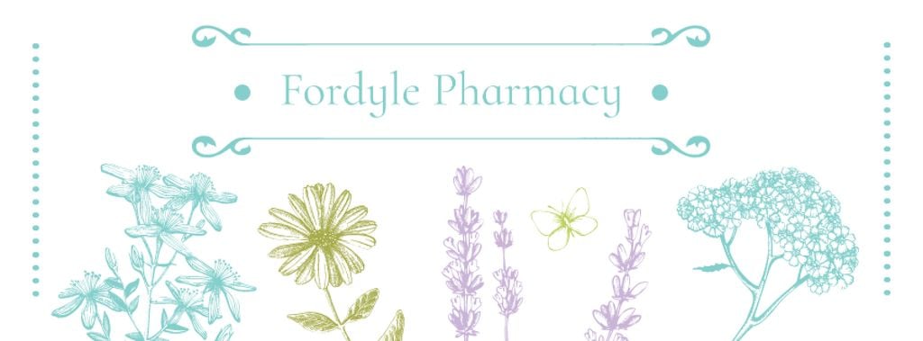 Pharmacy Ad with Natural Herbs Sketches — ein Design erstellen Pharmacy Ad with Natural Herbs Sketches — ein Design erstellen