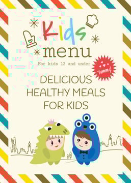 Kids menu poster