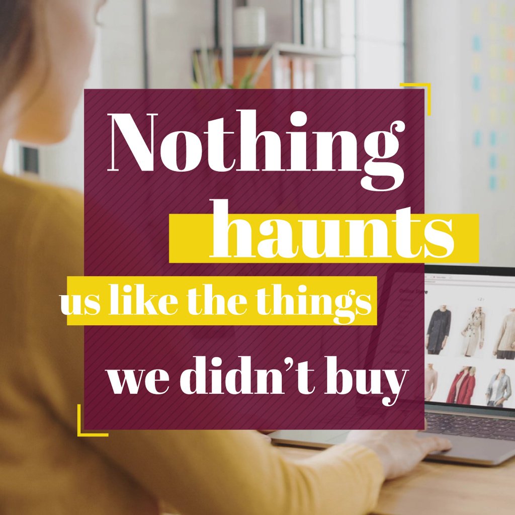 Consumerism Quote with Woman Shopping Online — Create a Design Consumerism Quote with Woman Shopping Online — Create a Design