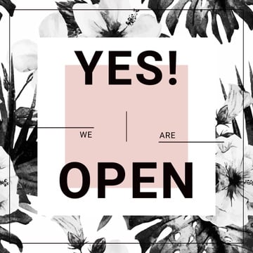 yes we are open poster