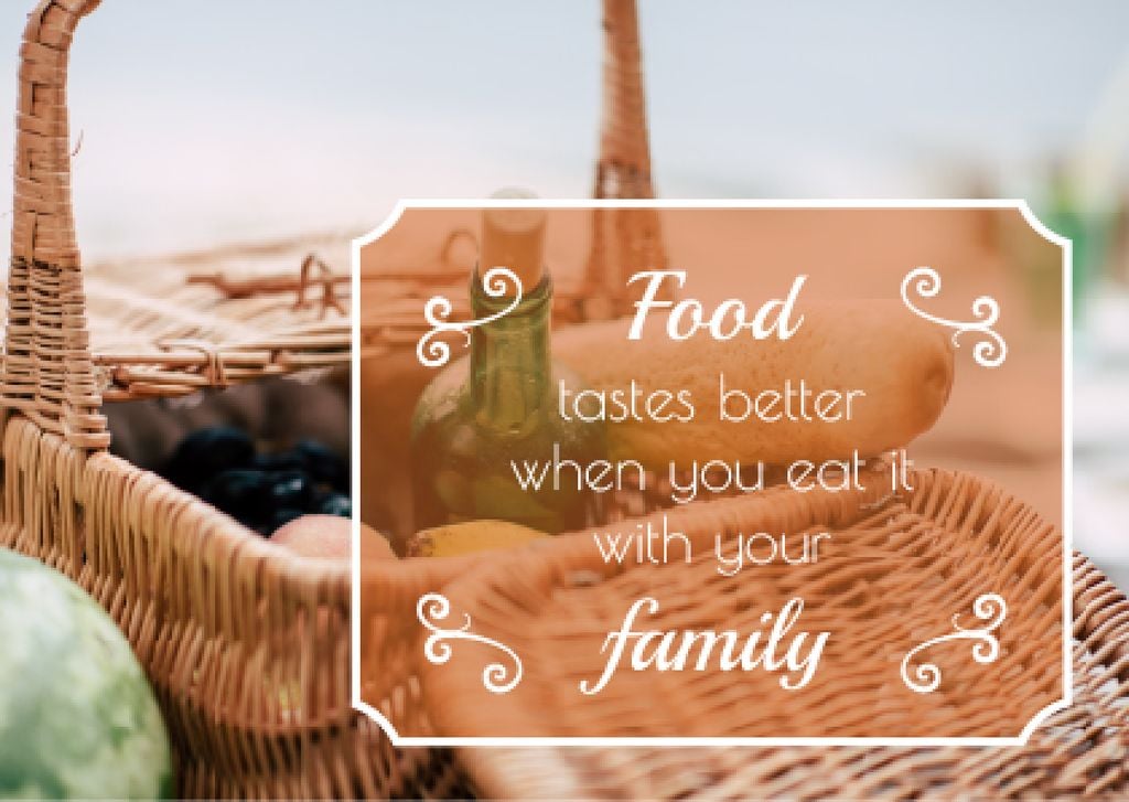 Food quote with Picnic Basket — ein Design erstellen Food quote with Picnic Basket — ein Design erstellen