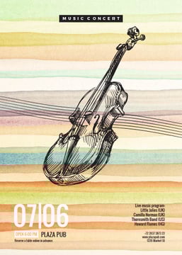 Classical Music Concert Violin Sketch