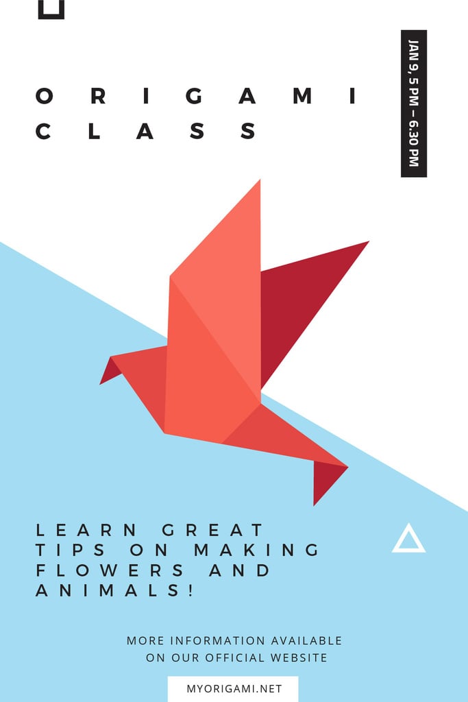Origami class poster — ein Design erstellen Origami class poster — ein Design erstellen