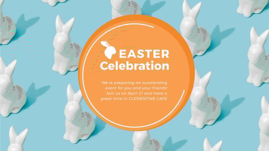 Easter Greeting Bunny Figures in blue — ein Design erstellen Easter Greeting Bunny Figures in blue — ein Design erstellen