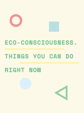 Eco-consciousness concept with simple icons