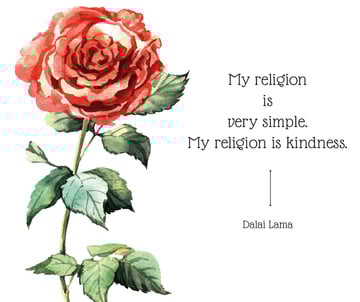 Religion Inspirational quote with rose