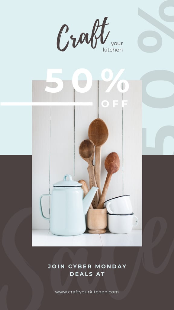 Kitchen utensils on table — Maak een ontwerp Kitchen utensils on table — Maak een ontwerp