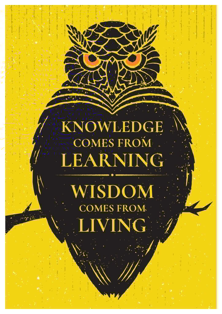 Knowledge quote with owl — Создать дизайн Knowledge quote with owl — Создать дизайн