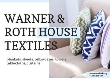 Home Textiles Ad Pillows on Sofa
