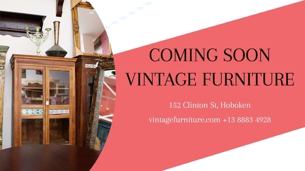 Coming soon vintage furniture shop — Créer un visuel Coming soon vintage furniture shop — Créer un visuel