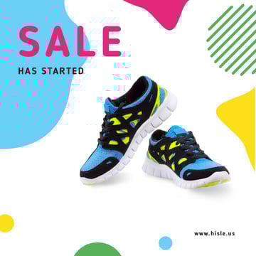 Sale Offer with Pair of athletic shoes