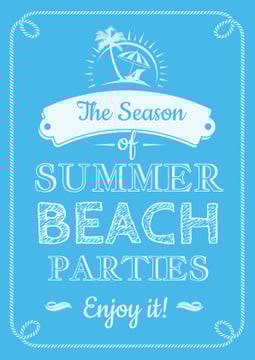 Summer beach parties Annoucement