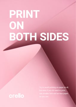 Paper Saving Concept Curved Sheet in Pink | Poster Template