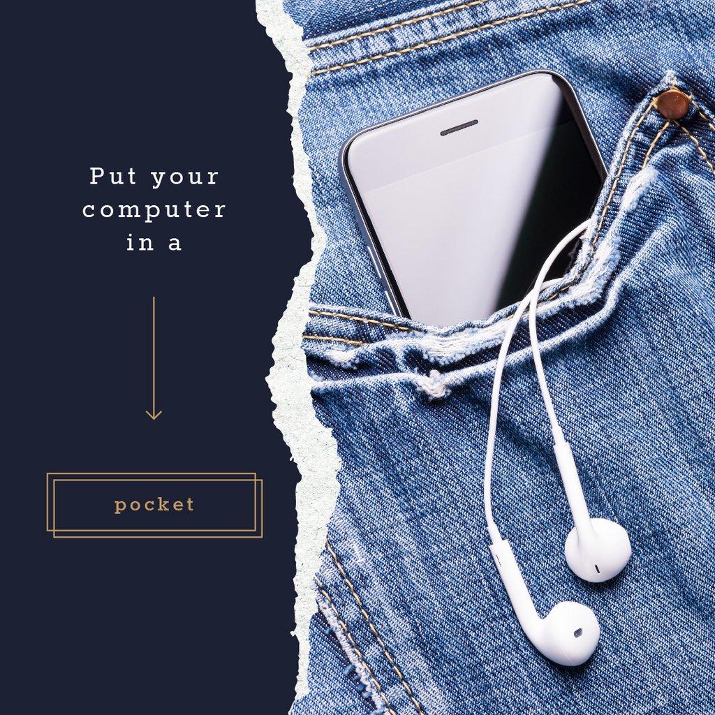 Smartphone in jeans pocket — Create a Design Smartphone in jeans pocket — Create a Design