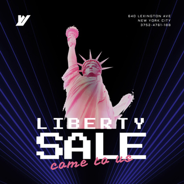 Independence Day Liberty Statue in Pink