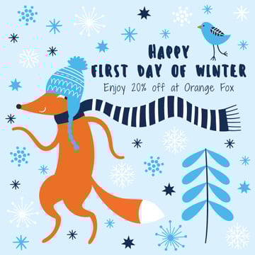 Happy first day of Winter illustration