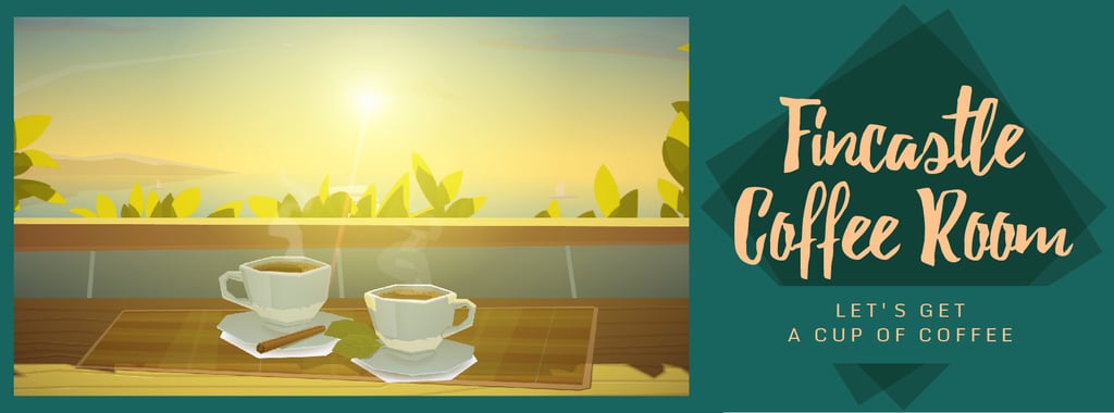 Two cups of coffee by window — Crea un design Two cups of coffee by window — Crea un design